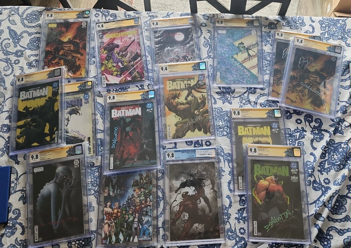 Graded comic books in protective CGC cases